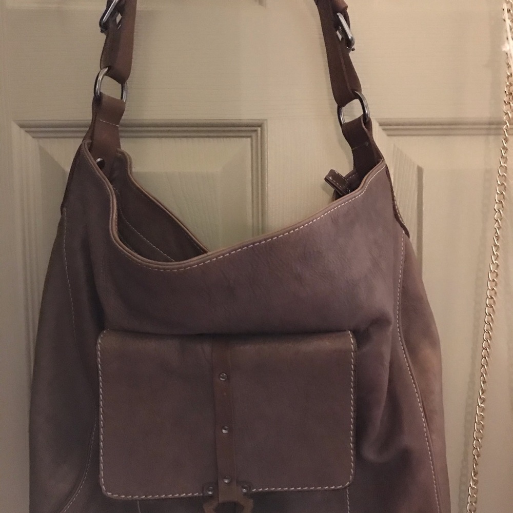 Beautiful Sundance leather slouch bag